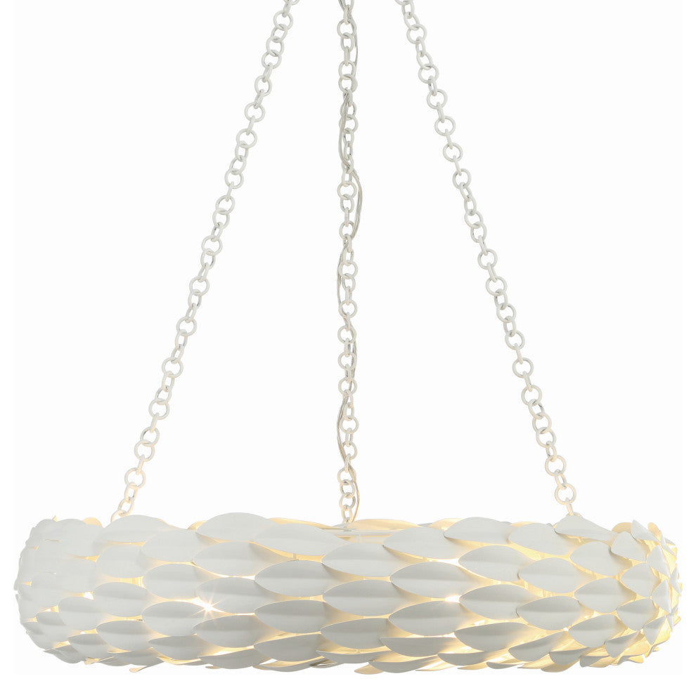 Crystorama Lighting Group 536 Broche 6 Light 24"W Wrought Iron - Matte White