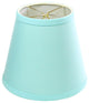 5x8x7 Textured Oatmeal Hard Back Lampshade with White Lining Edison Clip On, Island Paradise Blue