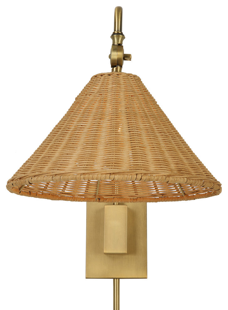 Uttermost 22571 Phuvinh 1 Light Rattan Shade Sconce