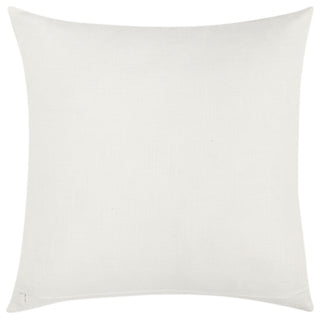 Baia 22" Embroidered Belgian Linen Throw Pillow