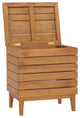 vidaXL Solid Teak Wood Laundry Basket 15.7"x11.8"x17.7" Wooden Clothes Box