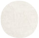 nuLOOM Loni Solid Machine Washable Shag Area Rug, White, 6'round