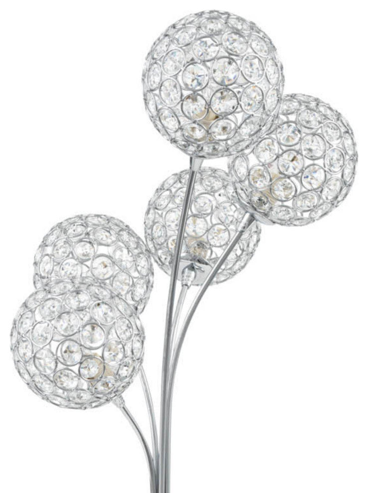 Thailand Crystal Domes Dimmable 5 LED Light Table Lamp