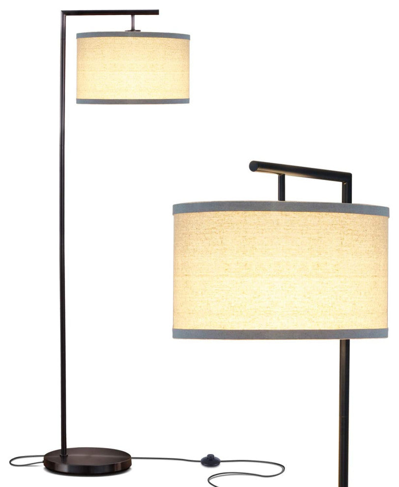 Brightech Montage Modern - Floor Lamp for Living Room Lighting, Black