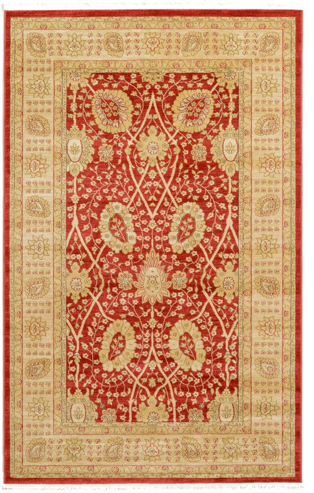 Unique Loom Red Edinburgh Adel 5'x8' Area Rug