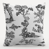 Red from Scalamandre 20" Decorative Pillow, Toile Noir