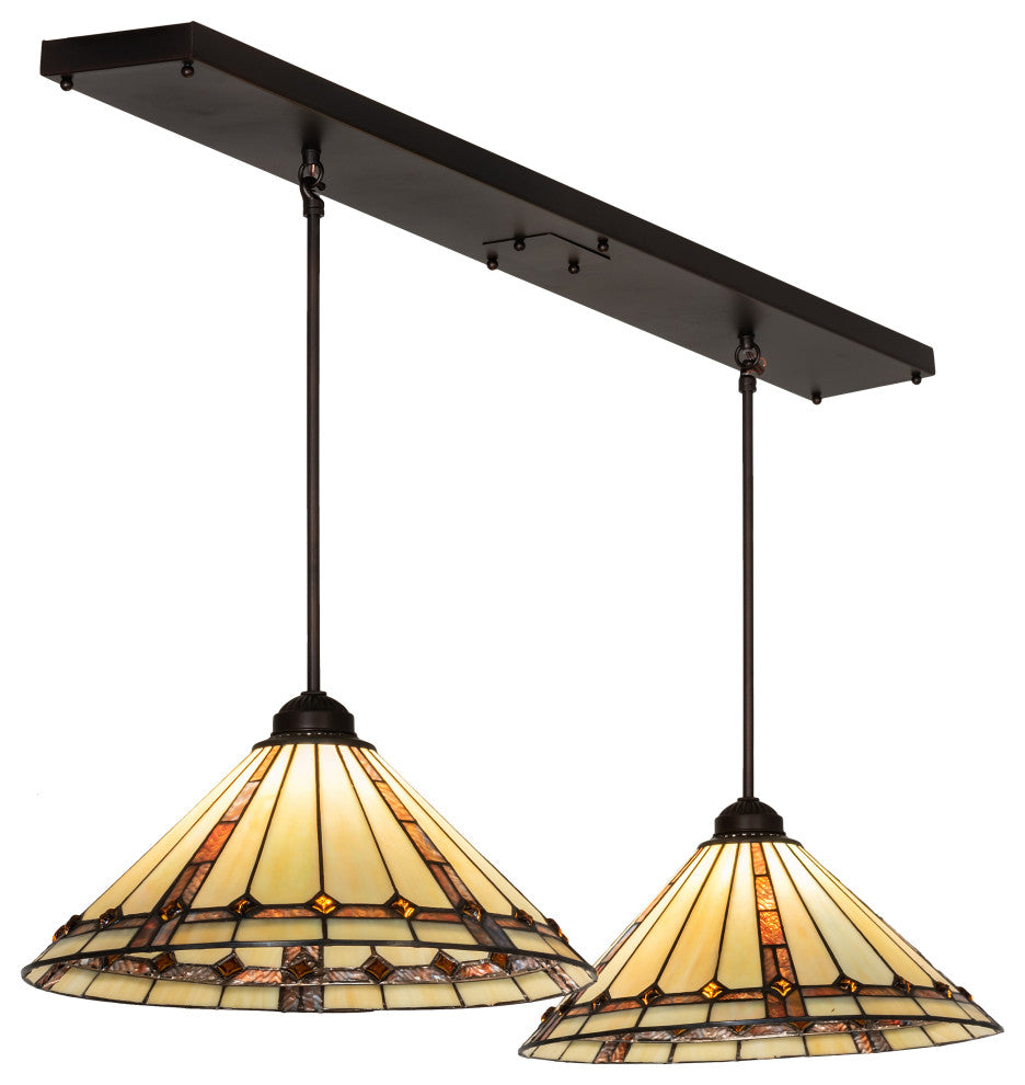 48 Long Belvidere 2 Light Island Pendant