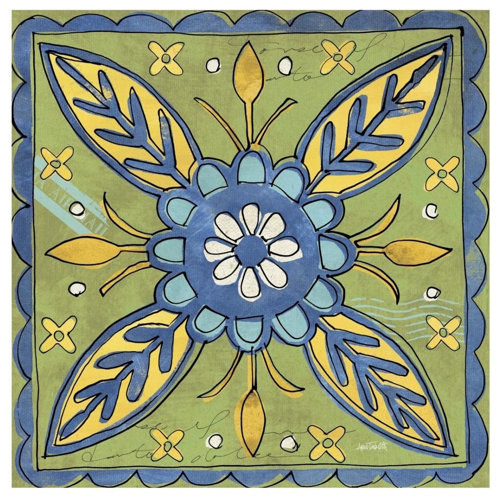 "Tuscan Sun Tile III Color" Digital Paper Print by Anne Tavoletti, 32"x32"