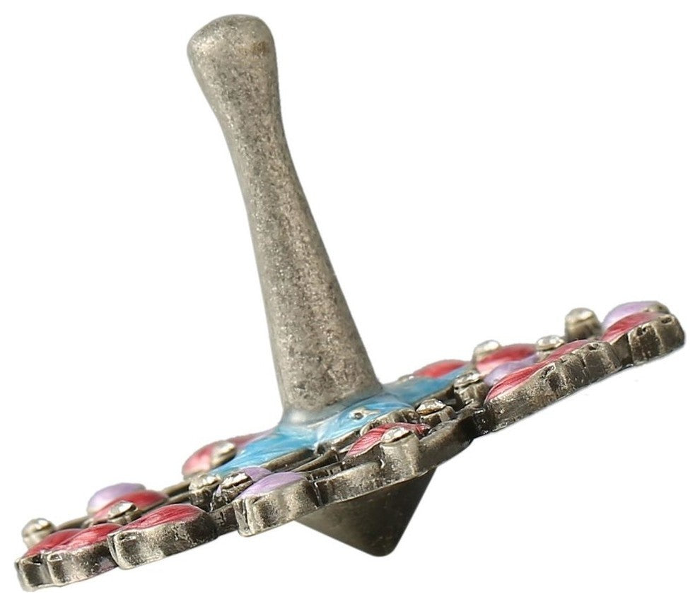 Hand-Painted Spinning Dreidel Holiday Ornaments Pewter Elegant Jewish Decor