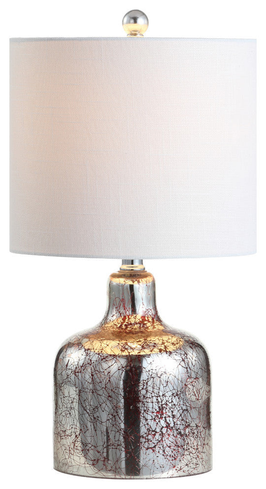 Gemma 19" Glass Bell LED Table Lamp, Chrome