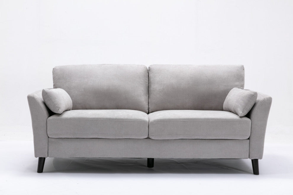 Damian Woven Sofa, Light Gray