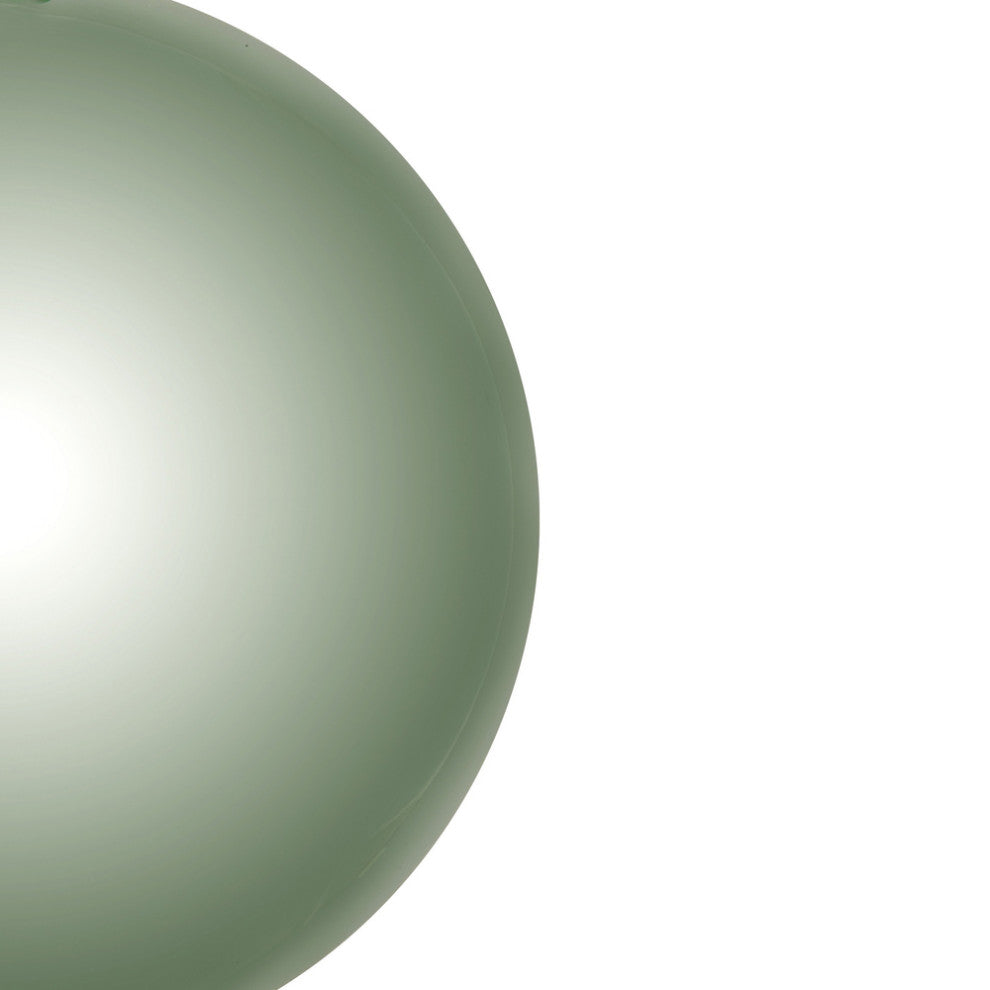 Vickerman N591040Dsv 4" Frosty Mint Shiny Ball Ornament, 6 Per Bag