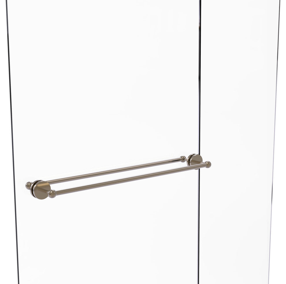 Prestige Skyline 30" Back to Back Shower Door Towel Bar, Antique Pewter