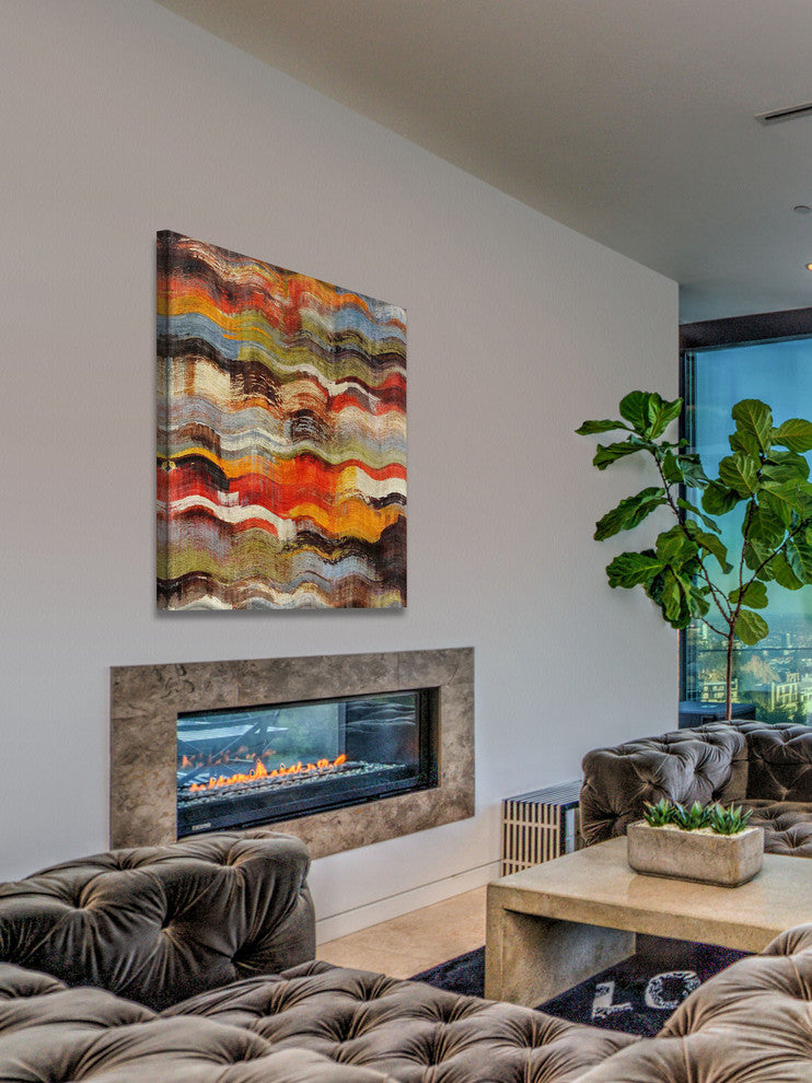 "Wavy Blends" Painting Print on Canvas by Irena Orlov