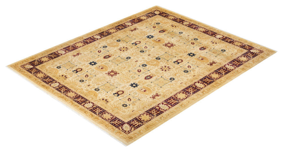 Jack, One-of-a-Kind Hand-Knotted Area Rug, Ivory, 8' 2"x10' 2"