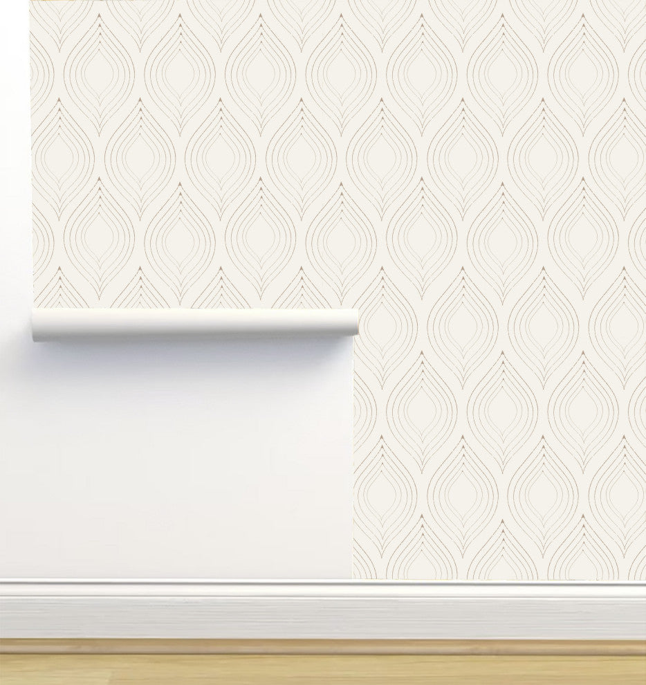 Classic White Wallpaper by Monor Designs, Sample 12"x8"