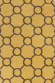 Stella Contemporary Area Rug, Yellow and Brown, 8'x10'