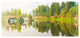 River and Forest Panorama, Landscape Canvas Art Print, 60"x28"