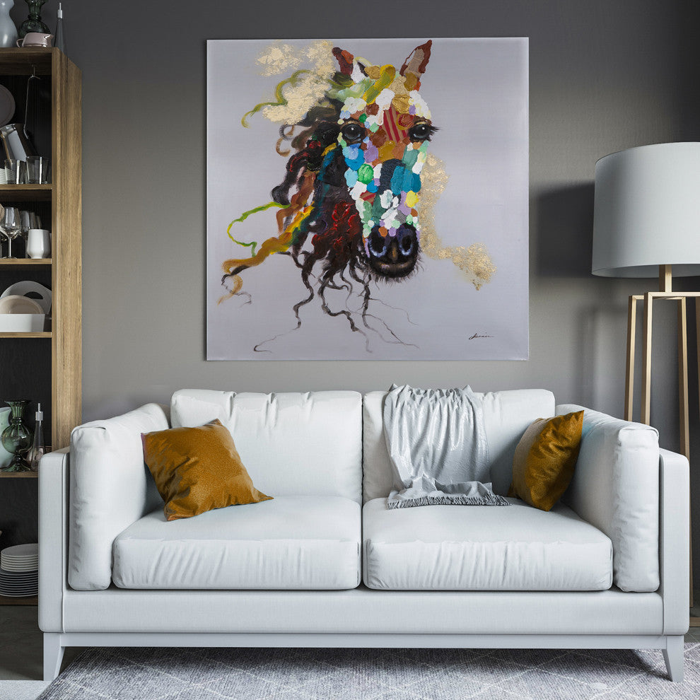 Horse Of An Abstract Color Art