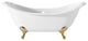 Cheviot Products Regency Cast Iron Bathtub With Faucet Holes, Polished Brass