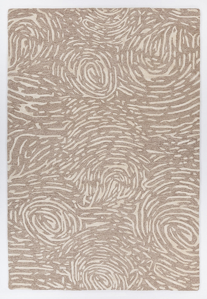 Hester Hand-Tufted Contemporary Rug, Brown/Tan, Rectangular 9'x13'