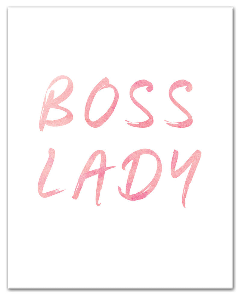 Boss Lady Watercolor 8x10 Canvas Wall Art