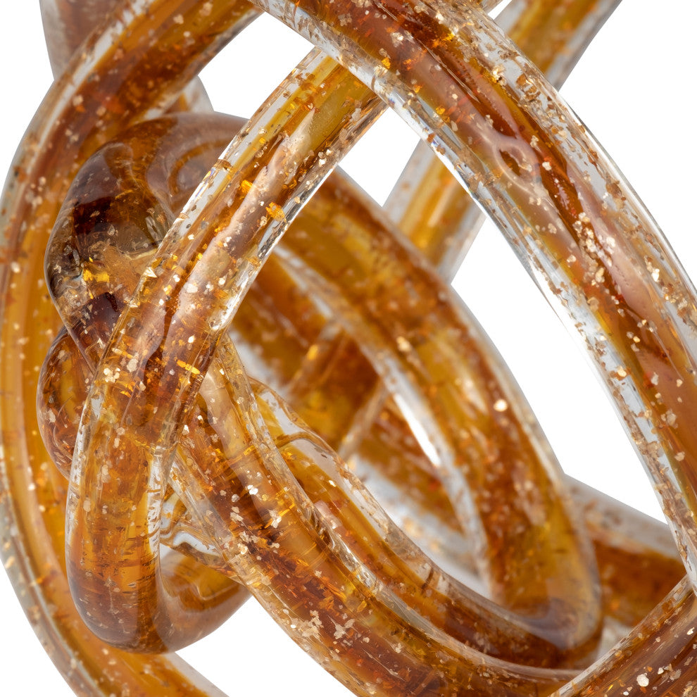 Glass, 6" Knot Amber