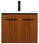 Phoebe Single Bathroom Vanity, Teak, 24", Without Backsplash