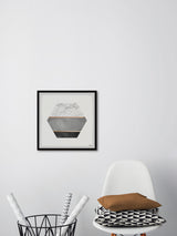 "Hexagon Marble" Framed Painting Print, 18"x18"