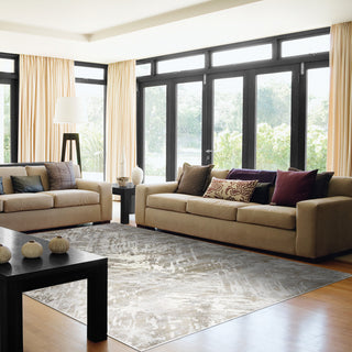 Castilla Cream And Gray Area Rug, 9X12.10
