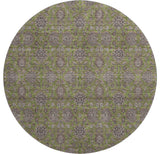Premium Machine Washable Mayfield AMF702 Olive 8' x 8' Round Rug