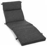 72"X24" Solid Polyester Outdoor Chaise Lounge Cushion, Cool Gray