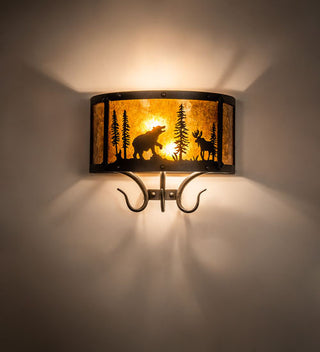 13.5 Wide Wildlife at Pine Lake Wall Sconce