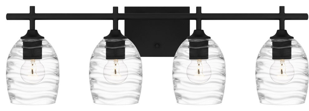 Quoizel LCY8629 Lucy 4 Light 29"W Vanity Light - Matte Black