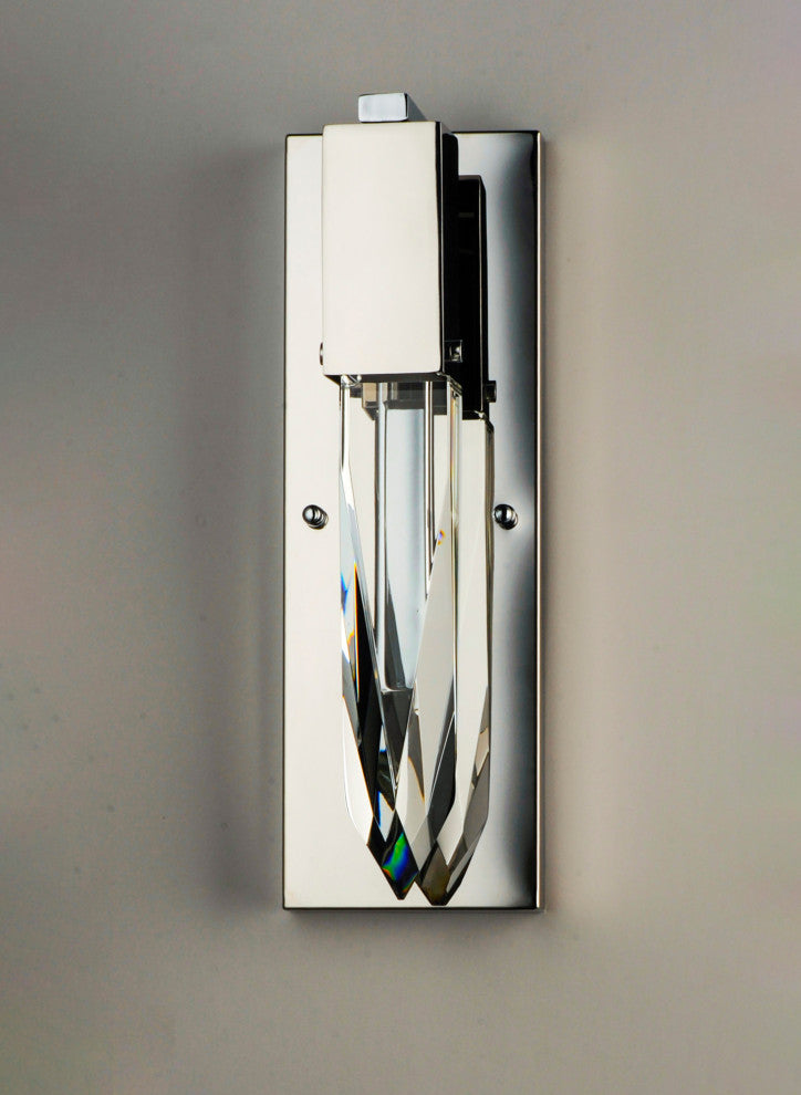 ET2 E31240-20 Quartz 15" Tall Integrated LED Bathroom Sconce - Black