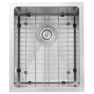 Nantucket Sinks SR1815 Rectangle Small Radius Stainless Steel Bar Sink
