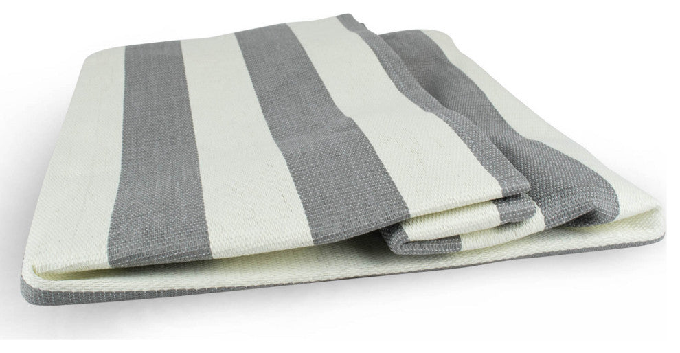 Paper Bin Stripe Nautical Blue Rectangle Large 17"x12"x12"