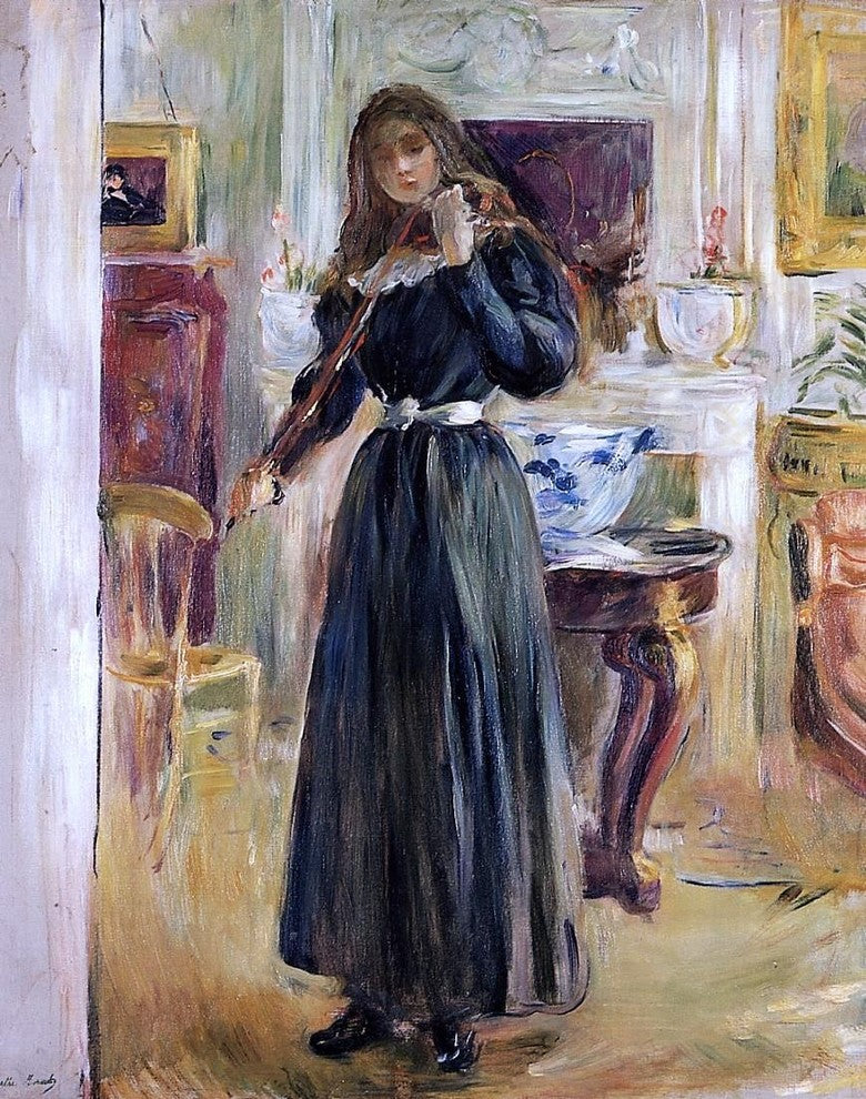Berthe Morisot Julie Playing a Violin Wall Decal