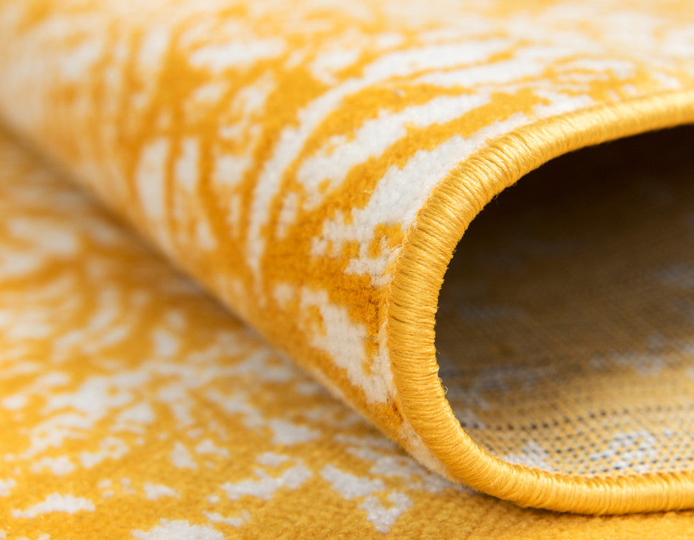 Unique Loom Yellow Grand Sofia 4' 0 x 6' 0 Area Rug