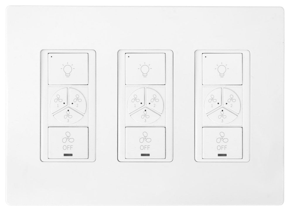 CARRO Smart Switch, 2 in 1 Fan Speed Control and Light On/Off Switch, 3 Gang