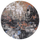 Ahgly Company Indoor Round Mid-Century Modern Area Rugs, 5' Round