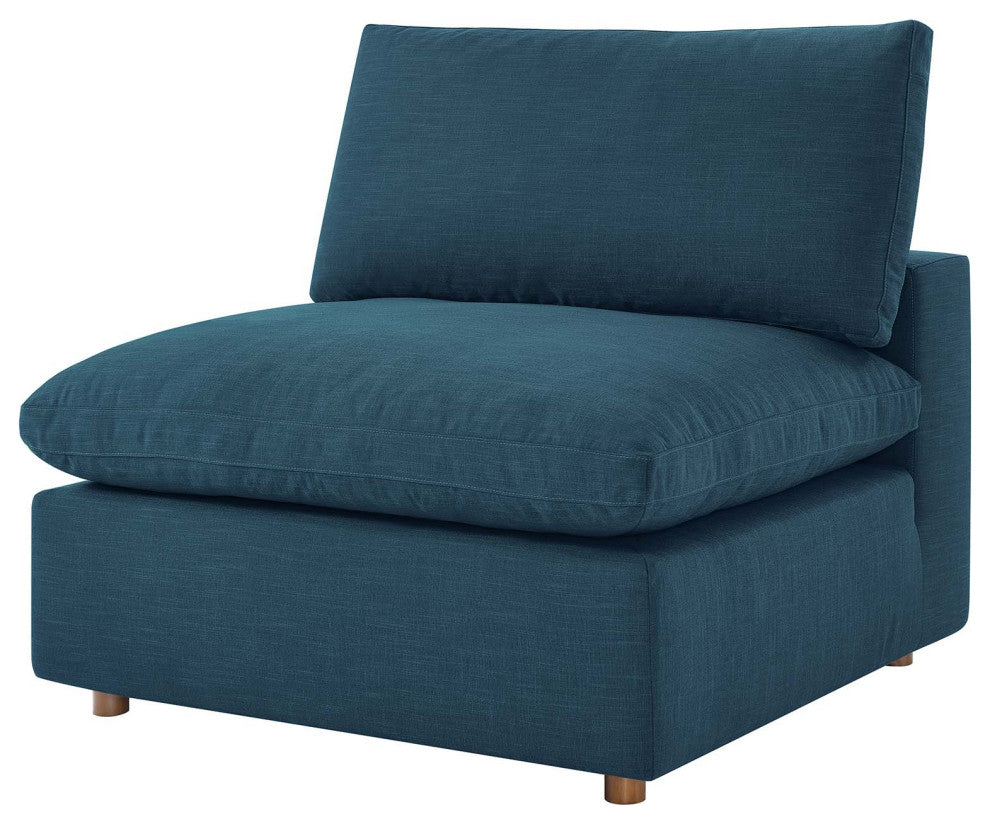 Modular Sectional Deep Sofa Set, Azure Navy Blue, Fabric, Modern, Hospitality