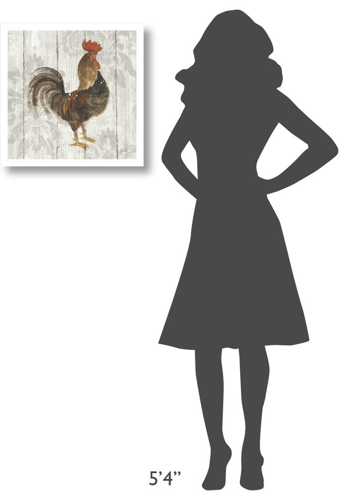 "Farm Friend III on Barn Board" Digital Paper Print by Albena Hristova, 20"x20"