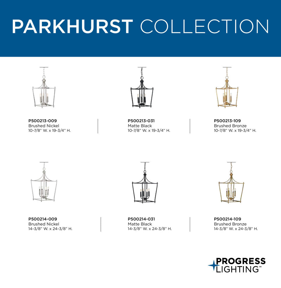 Parkhurst Collection Brushed Nickel 4-Light Foyer