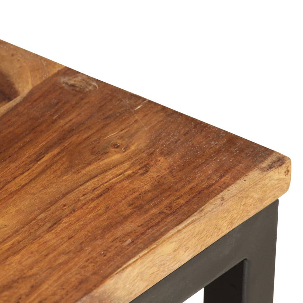 vidaXL Nesting Tables 2 pcs Solid Sheesham Wood