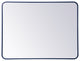 Elegant MR803040BL Soft Corner Metal Rectangular Mirror 30X40", Blue