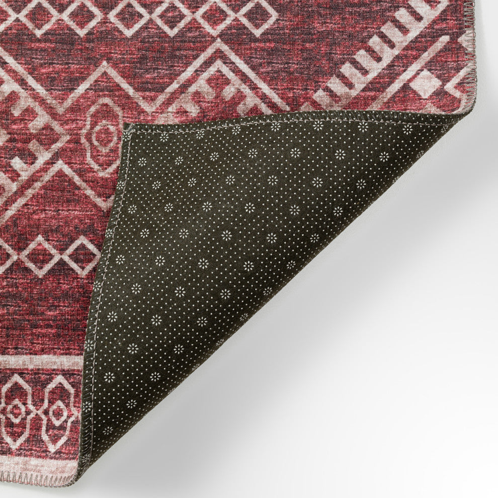 Indoor/Outdoor Sedona SN14 Paprika Machine Washable 1'8" x 2'6" Rug