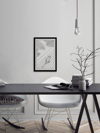 "Palms and Calm" Framed Painting Print, 12"x18"