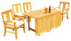 5-Piece Outdoor Teak Patio Dining Set: 60" Square Butterfly Table, 4 Osbo Chairs
