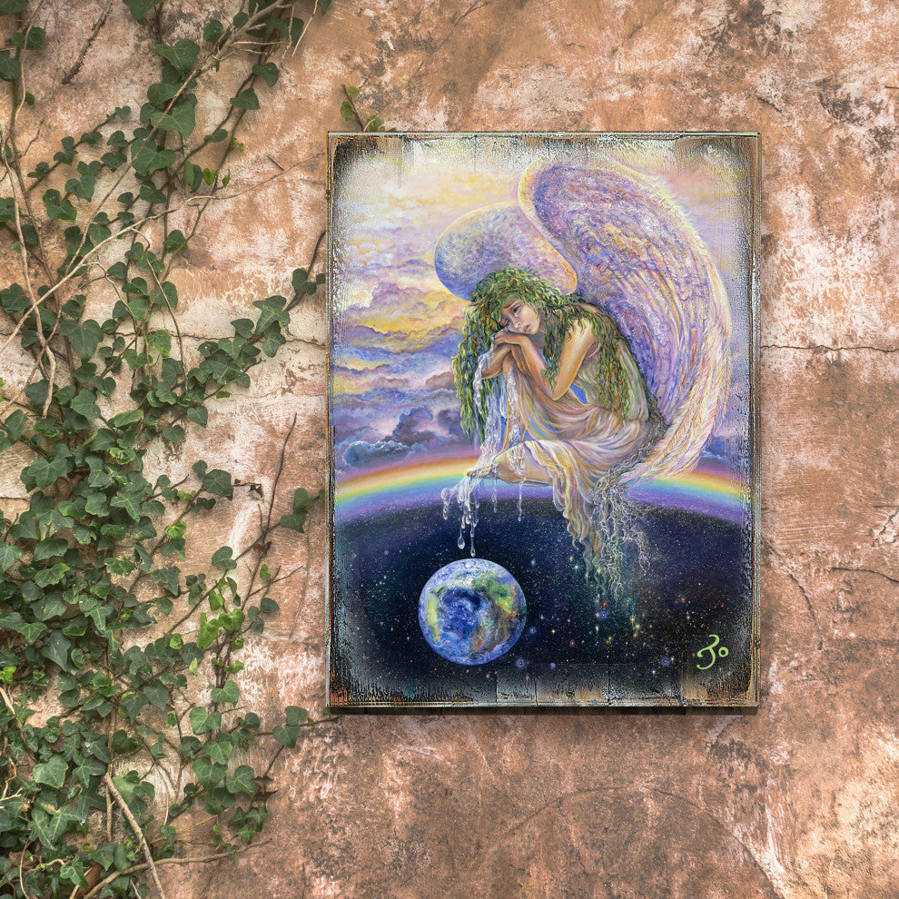 Weep of the World Wall and Table Top Wooden Decor, 18x12